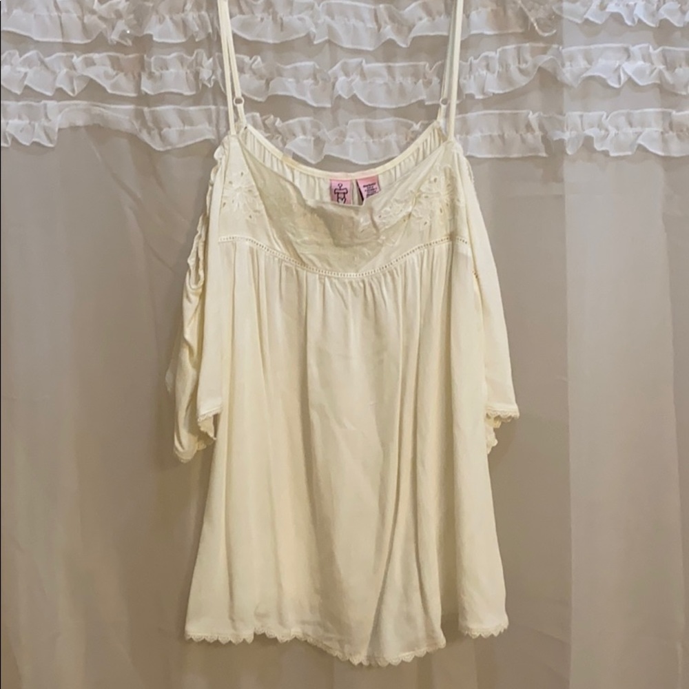 Love on a Hanger cream blouse